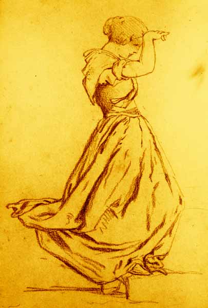 Gounod Mireille Mistral - Scene e Aria de La Crau / Scène et air de La Crau - Carnets-dessins Jean-Joseph Bonaventure Laurens : 67 (Fol. 54) Figures-costumes-année 1861 - Photo Credit Bibliothèque Inguimbertine, Carpentras Vaucluse, France 1980